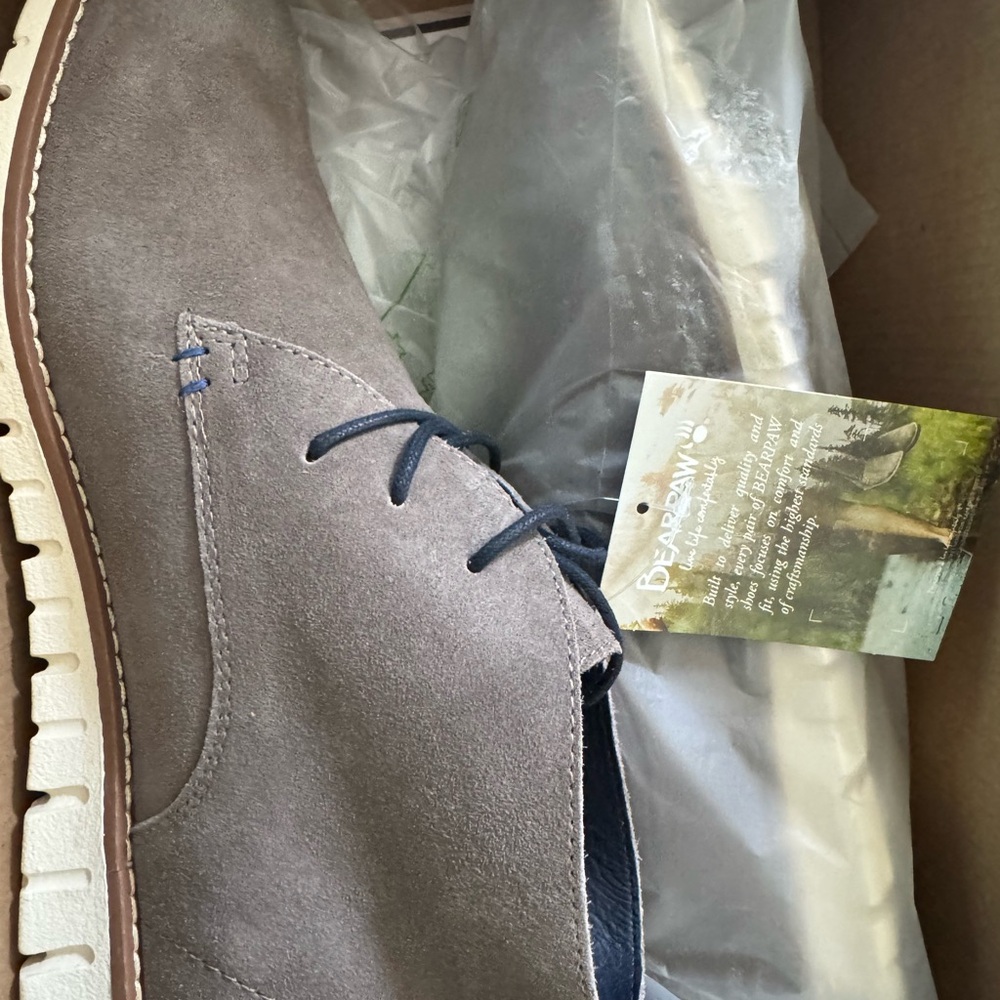 NWT BearPaw Gray Chukka Boots with Suede Upper